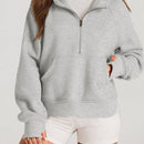Sudaderas con media cremallera para mujer, sudaderas con capucha cropped, sudaderas de forro polar