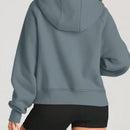Sudaderas con media cremallera para mujer, sudaderas con capucha cropped, sudaderas de forro polar