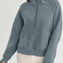 Sudaderas con media cremallera para mujer, sudaderas con capucha cropped, sudaderas de forro polar