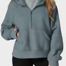 Sudaderas con media cremallera para mujer, sudaderas con capucha cropped, sudaderas de forro polar