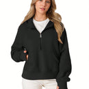 Sudaderas con media cremallera para mujer, sudaderas con capucha cropped, sudaderas de forro polar