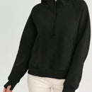 Sudaderas con media cremallera para mujer, sudaderas con capucha cropped, sudaderas de forro polar