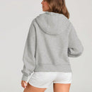 Sudaderas con media cremallera para mujer, sudaderas con capucha cropped, sudaderas de forro polar