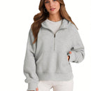 Sudaderas con media cremallera para mujer, sudaderas con capucha cropped, sudaderas de forro polar