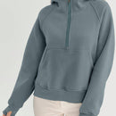 Sudaderas con media cremallera para mujer, sudaderas con capucha cropped, sudaderas de forro polar