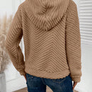 Lune sudadera fuzzy rosa superabrigada para mujer