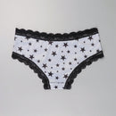 Dircho 3 piezas bikinis goticos sexys y elegantes de tiro bajo para mujer - encaje en contraste, estampado de rosas, calaveras y estrellas en todo el diseno, bragas tipo hipster comodas para mujer - lenceria y ropa interior de halloween