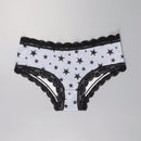 Dircho 3 piezas bikinis goticos sexys y elegantes de tiro bajo para mujer - encaje en contraste, estampado de rosas, calaveras y estrellas en todo el diseno, bragas tipo hipster comodas para mujer - lenceria y ropa interior de halloween