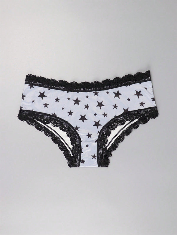 Dircho 3 piezas bikinis goticos sexys y elegantes de tiro bajo para mujer - encaje en contraste, estampado de rosas, calaveras y estrellas en todo el diseno, bragas tipo hipster comodas para mujer - lenceria y ropa interior de halloween