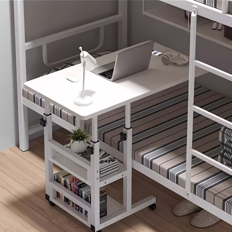 Tabla Plegable de Altura Ajustable y Extensible - Escritorio Portátil Sin Madera para Oficina en Casa, Dormitorio y Uso al Lado del Sofá - Diseño Ahorra Espacio, Muebles de Oficina