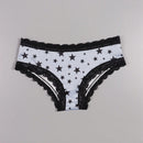 Dircho 6 piezas mujer braguitas goticas sexy y bonitas con estampado todo sobre de rosas, calaveras y esqueletos, de encaje - suave, sin costuras y elastico - lujoso confort para la coleccion de lenceria femenina