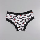 Dircho 10 piezas de bikinis de estilo gotico bajo para mujeres - encaje con contraste, estampados de calaveras, ojos y estrellas de halloween, comodos pantalones tipo hipster - lenceria y ropa interior de halloween - comoda, estilos surtidos, idea de