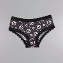 Dircho 10 piezas de bikinis de estilo gotico bajo para mujeres - encaje con contraste, estampados de calaveras, ojos y estrellas de halloween, comodos pantalones tipo hipster - lenceria y ropa interior de halloween - comoda, estilos surtidos, idea de