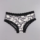 Dircho 10 piezas de bikinis de estilo gotico bajo para mujeres - encaje con contraste, estampados de calaveras, ojos y estrellas de halloween, comodos pantalones tipo hipster - lenceria y ropa interior de halloween - comoda, estilos surtidos, idea de