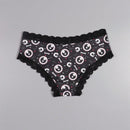 Dircho 10 piezas de bikinis de estilo gotico bajo para mujeres - encaje con contraste, estampados de calaveras, ojos y estrellas de halloween, comodos pantalones tipo hipster - lenceria y ropa interior de halloween - comoda, estilos surtidos, idea de