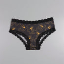 Dircho 10 piezas de bikinis de estilo gotico bajo para mujeres - encaje con contraste, estampados de calaveras, ojos y estrellas de halloween, comodos pantalones tipo hipster - lenceria y ropa interior de halloween - comoda, estilos surtidos, idea de