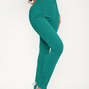 Sxy pantalones largos informales de unicolor con dobladillo dividido para mujeres