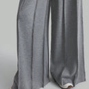 Ontre pantalones anchos con cintura elastica y cintura recortada para mujer, conjunto de otono