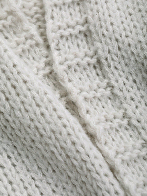 Dazy cardigan casual diario de mujer de corte holgado con hombros caidos y abertura frontal, para otono/invierno