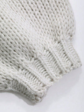 Dazy cardigan casual de manga larga de unicolor con diseno calado para mujer