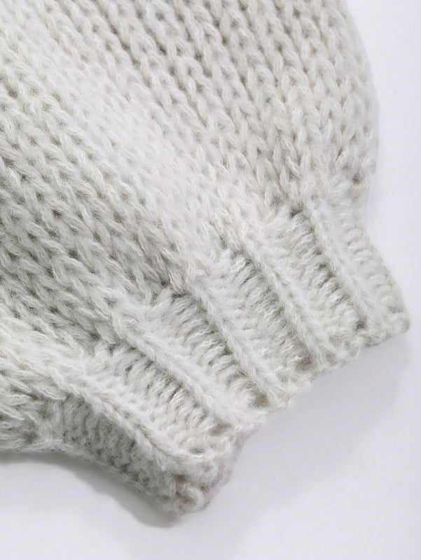 Dazy cardigan casual diario de mujer de corte holgado con hombros caidos y abertura frontal, para otono/invierno