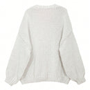 Dazy cardigan casual de uso diario de mujer, talla grande, de unicolor y con abertura frontal, para otono/invierno