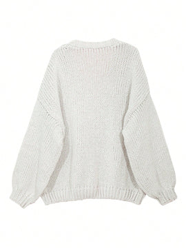 Dazy cardigan casual de uso diario de mujer, talla grande, de unicolor y con abertura frontal, para otono/invierno