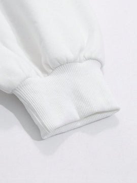 Dazy sudadera casual de cuello redondo clasica de felpa para mujer
