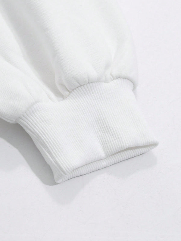 Dazy sudadera casual de cuello redondo clasica de felpa para mujer