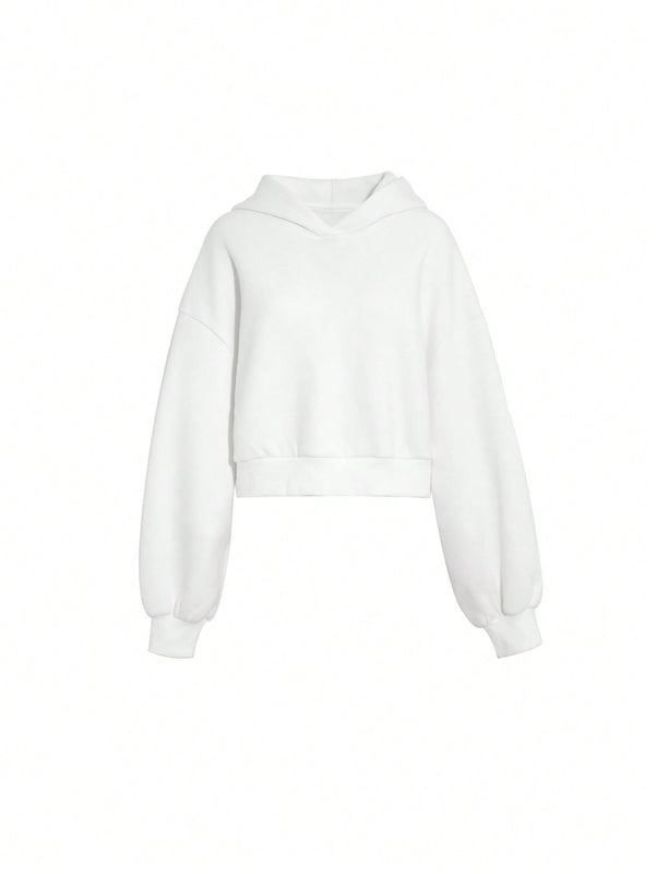 Dazy sudadera casual de cuello redondo clasica de felpa para mujer