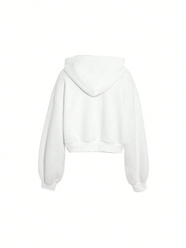 Dazy sudadera casual de cuello redondo clasica de felpa para mujer