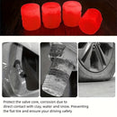 Juego de 4 Tapas de Válvula de Neumático que Brillan en la Oscuridad para Coches, Bicicletas y Motos - Forma Hexagonal, ABS Duradero, Ajuste