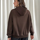 Ezwear sudadera informal con capucha y bolsillo con estampado de letras, para otono/invierno