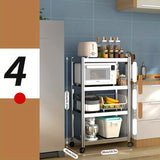 Estante de cocina de acero inoxidable de 4/5 niveles - Soporte para microondas y horno industrial con almacenamiento, estante independiente para artículos esenciales del hogar y la oficina
