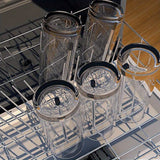 Soportes para botellas de 5 piezas resistentes al lavavajillas para bastidores estándar - Accesorio para lavado seguro de botellas de soda, vino y agua sin batería