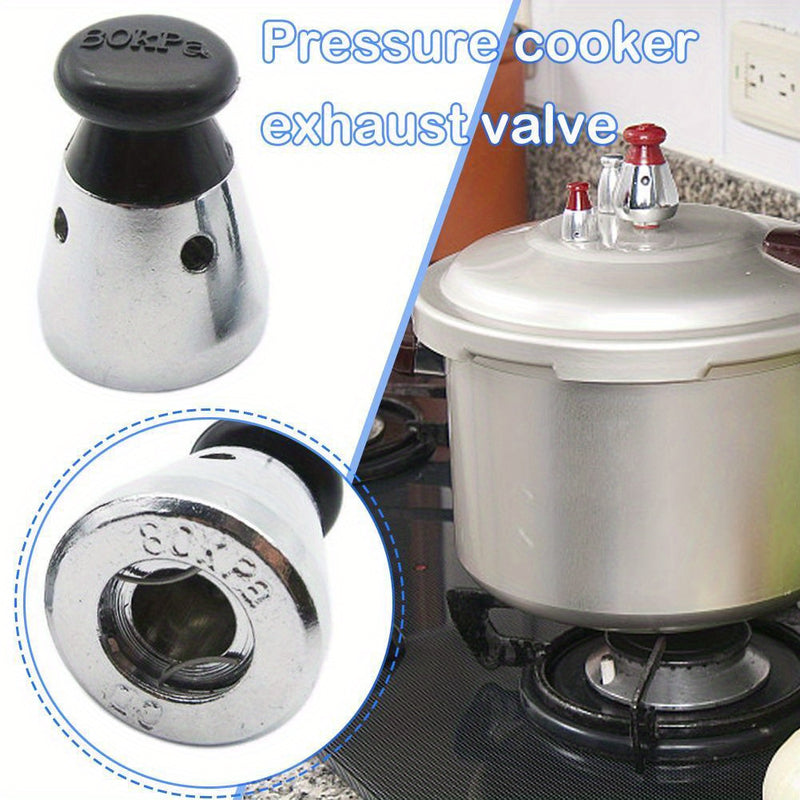 Válvula de Seguridad para Olla a Presión de Acero Inoxidable y Plástico de 80Kpa - Fácil Instalación, Diseño Duradero para Liberación Rápida de Presión, Compatible con la Mayoría de Cocinas