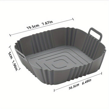 Revestimiento de Silicona Reutilizable para Freidora de Aire - Bandeja Antiadherente para Pizza y Pollo Frito, Accesorio Esencial de Cocina, Accesorios para Freidora de Aire