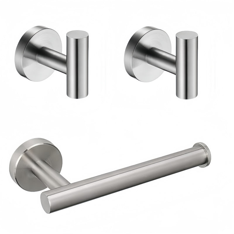 Juego de 3 piezas para baño, accesorios de acero inoxidable incluye toallero y portarrollos de papel higiénico, diseño ahorrador para baños modernos, regalo de Navidad o Halloween, almacenamiento en otoño e invierno