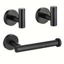 Juego de 3 piezas para baño, accesorios de acero inoxidable incluye toallero y portarrollos de papel higiénico, diseño ahorrador para baños modernos, regalo de Navidad o Halloween, almacenamiento en otoño e invierno