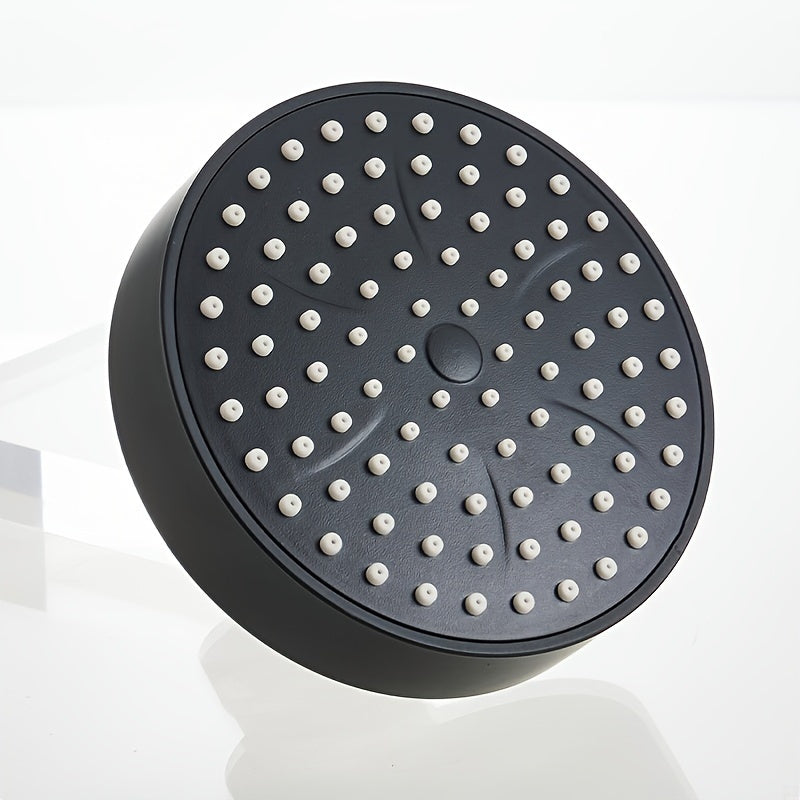 Cabezal de ducha redondo de alta presión - Duradero, fácil de limpiar, montado en la pared, gran flujo de agua, acabado en metal negro, actualización esencial del baño para uso doméstico, accesorios de ducha, accesorios de baño