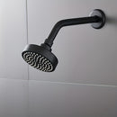 Cabezal de ducha redondo de alta presión - Duradero, fácil de limpiar, montado en la pared, gran flujo de agua, acabado en metal negro, actualización esencial del baño para uso doméstico, accesorios de ducha, accesorios de baño