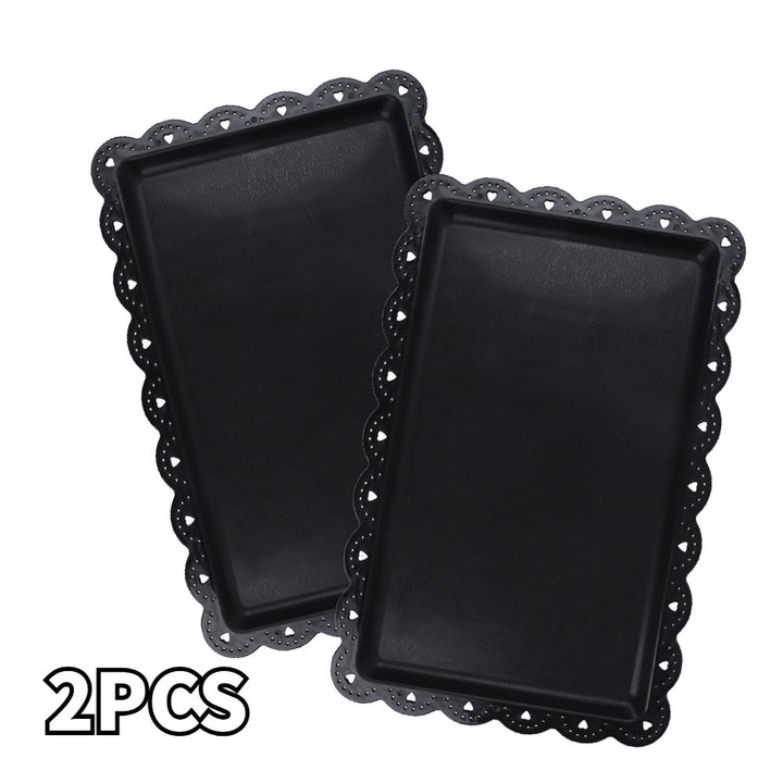 2 piezas de bandeja de plástico para exhibición, bandeja para frutas y alimentos, soporte para pasteles estilo europeo, platos rectangulares, platos para cupcakes y bocadillos, bandeja para frutos secos, bandejas para fiestas de cumpleaños y bodas, sumin