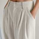 Dazy pantalones anchos de pana con bolsillos sueltos de unicolor para mujeres