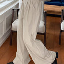 Dazy pantalones anchos de pana con bolsillos sueltos de unicolor para mujeres