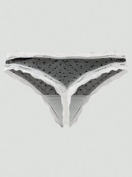 1 pieza tanga sexy de encaje y malla para mujer