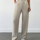 Pantalones de mujer con detalles de costura de talle alto
