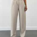 Pantalones de mujer con detalles de costura de talle alto