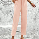 Lune pantalones elegantes de talle alto y largo con estampado de leopardo vintage, de uso casual y para la oficina, con tobillo entallado