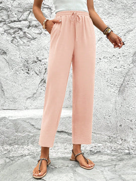 Lune pantalones elegantes de talle alto y largo con estampado de leopardo vintage, de uso casual y para la oficina, con tobillo entallado