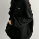 Dazy sudadera con capucha estampada simple para mujeres